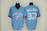 Blue Jays 32 Roy Halladay Light Blue Throwback Jersey,baseball caps,new era cap wholesale,wholesale hats